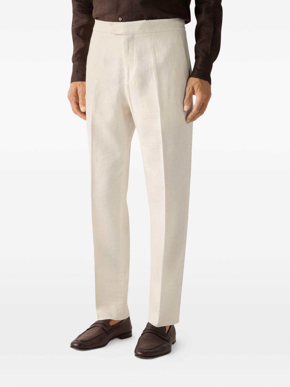 Pantaloni in lino Oasi in bianco Zegna - uomo 