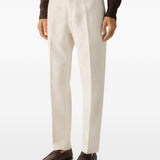 Pantaloni in lino Oasi in bianco Zegna - uomo 