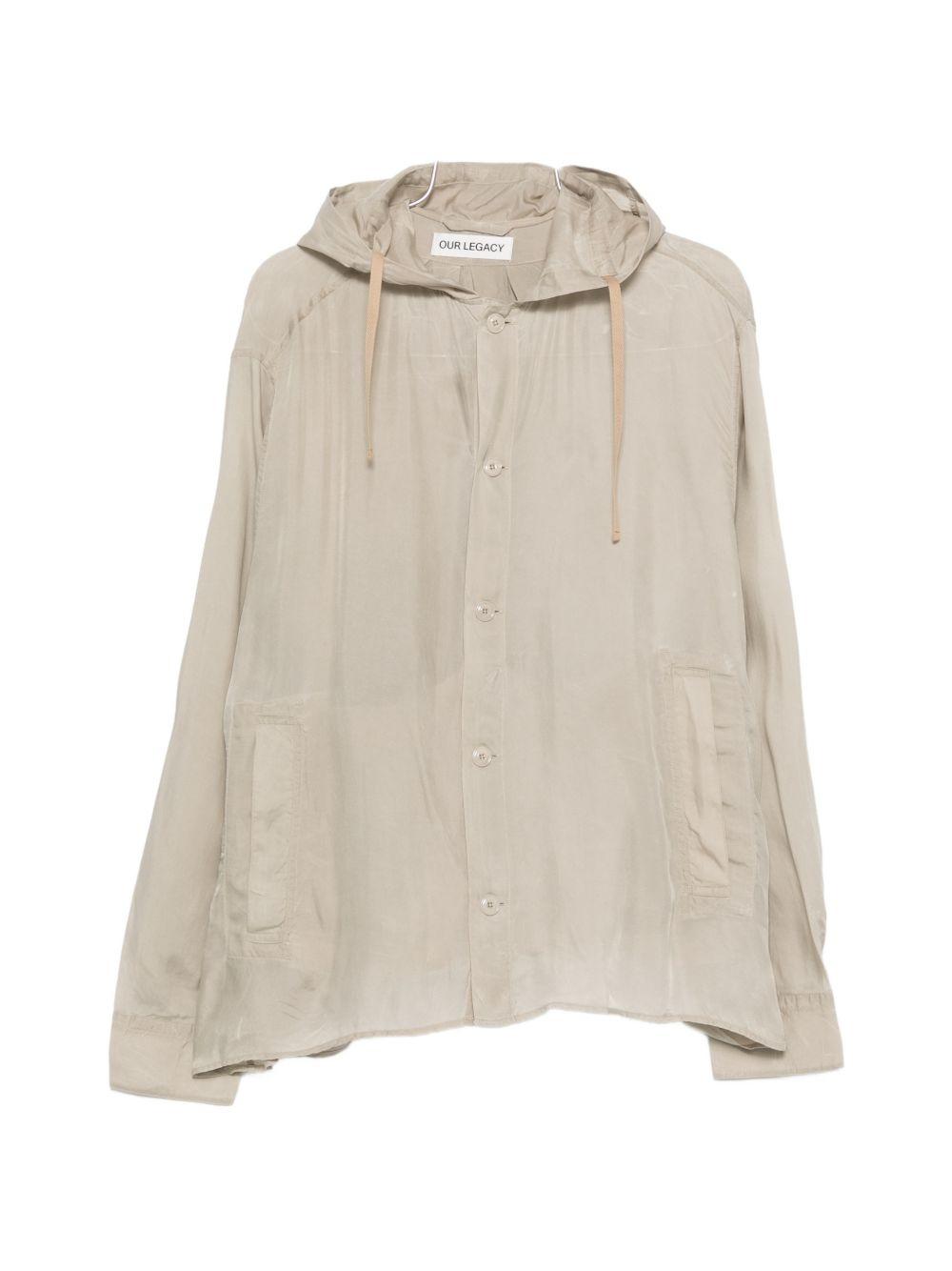 Camicia con cappuccio in grigio Our legacy - uomo 
