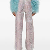 Jeans con stampa in blu e rosa Haikure - donna 