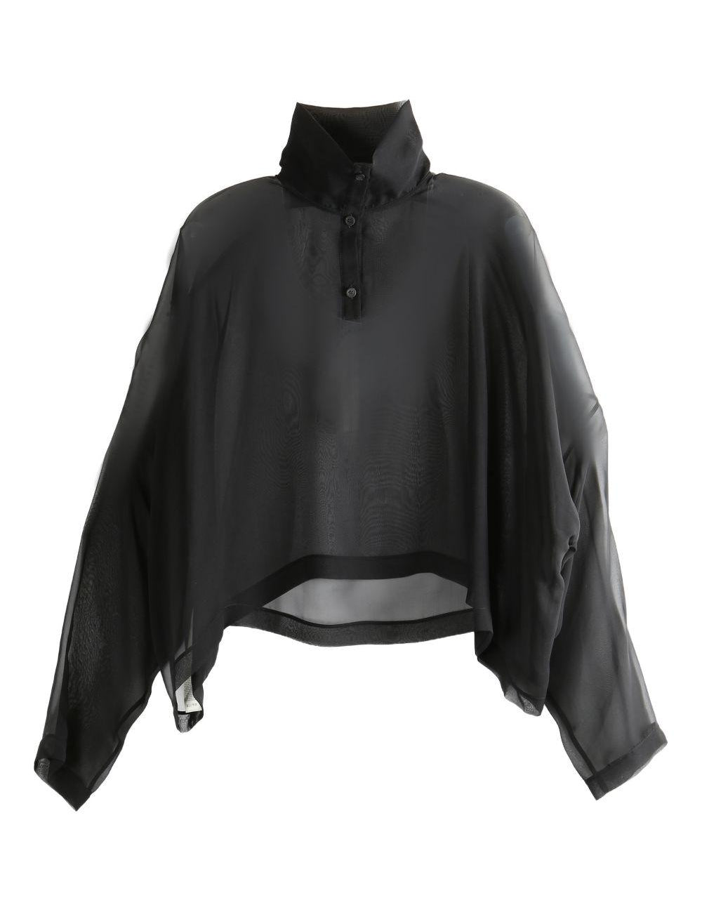 Blusa trasparente Jumbo Tabard in nero Rick owens - donna 