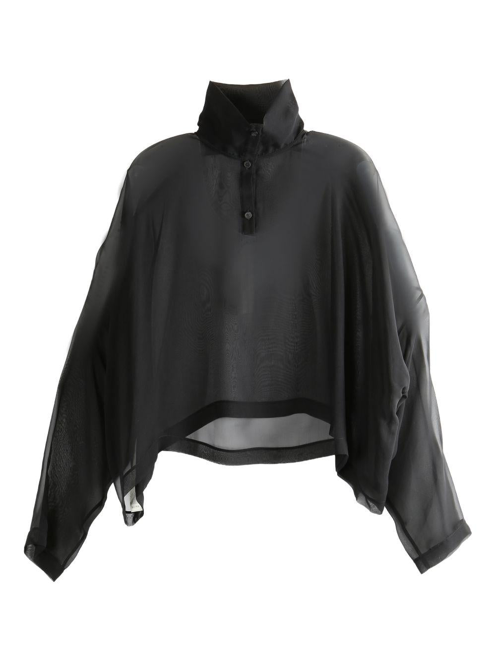Blusa trasparente Jumbo Tabard in nero Rick owens - donna 