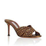 Mules crystal lover in marrone Aquazzura - donna 