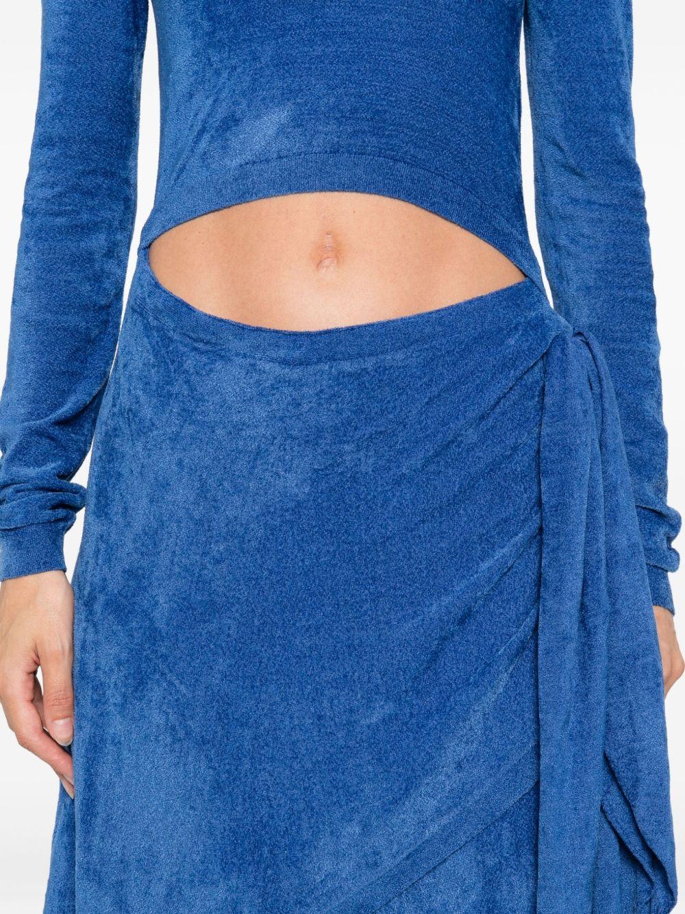Abito con collo rialzato in blu Diesel - donna 