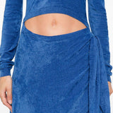 Abito con collo rialzato in blu Diesel - donna 