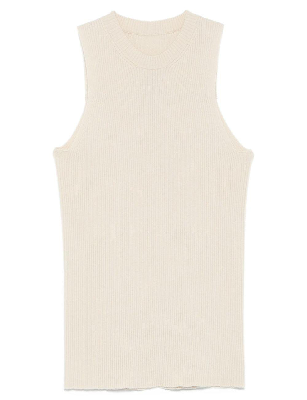Canotta a coste  in beige Rick owens - donna 