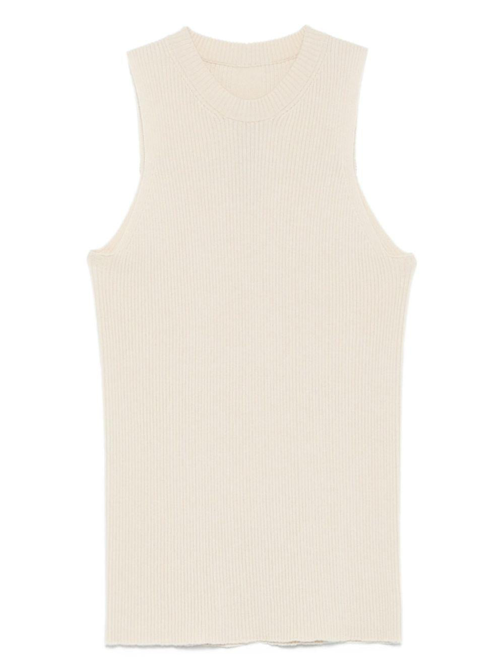 Canotta a coste  in beige Rick owens - donna 