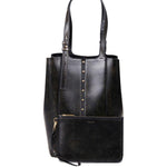 Borsa shopping 24.7 in pelle in nero Golden goose - donna 