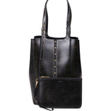 Borsa shopping 24.7 in pelle in nero Golden goose - donna 