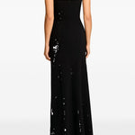 Abito lungo Lust con scollo a cuore in nero Jenny packham - donna 