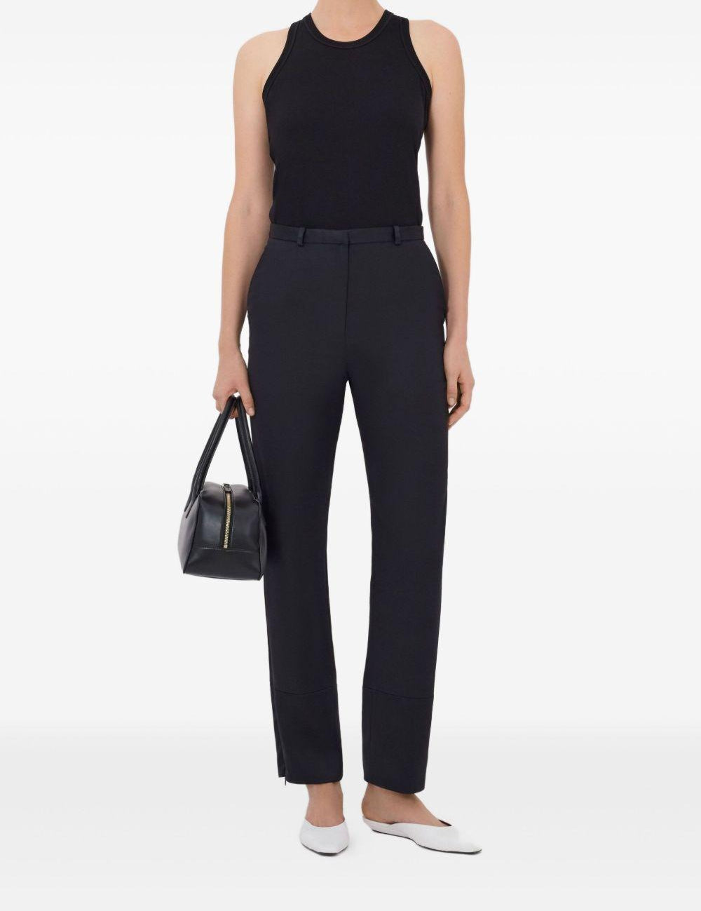 Pantaloni Mahoney con cintura in nero Loulou de saison - donna 