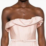 Abito midi con ruches in rosa Roland Mouret - donna 
