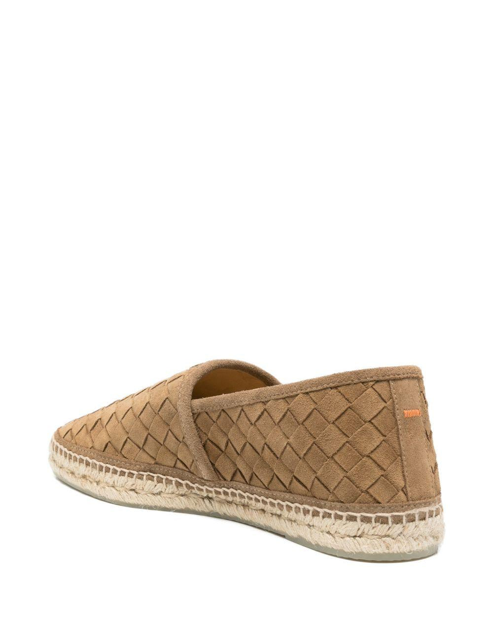 Espadrillas con motivo intrecciato in marrone Castañer - uomo 