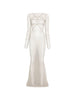 Abito maxi a pannelli temple in grigio Rick Owens - donna