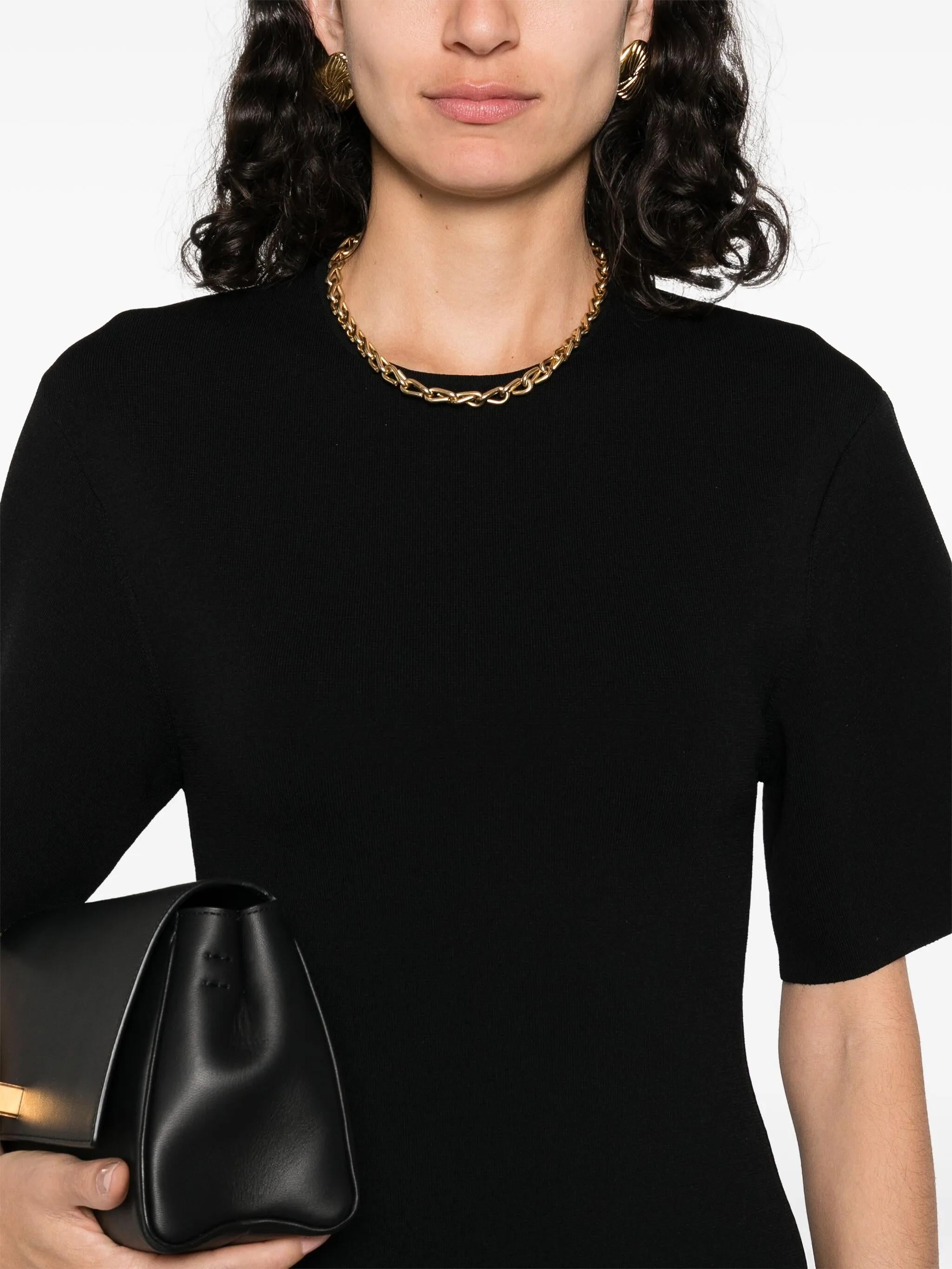 Abito midi in maglia fine in nero Toteme - donna 