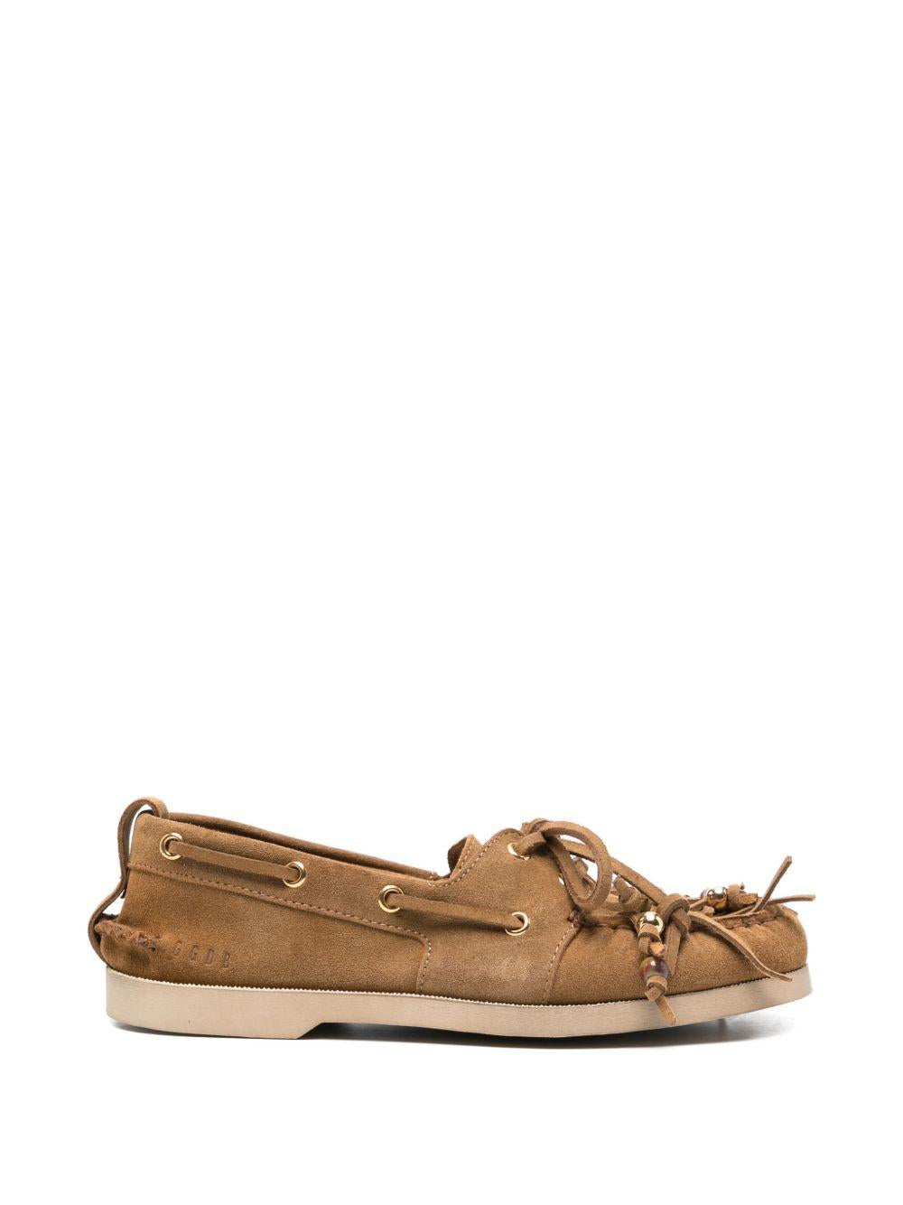 Mocassini cruise con dettaglio a nappa in marrone Golden goose - donna 