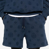 Pantaloncini sportivi con coulisse in vita a fantasia in blu Casablanca - uomo 