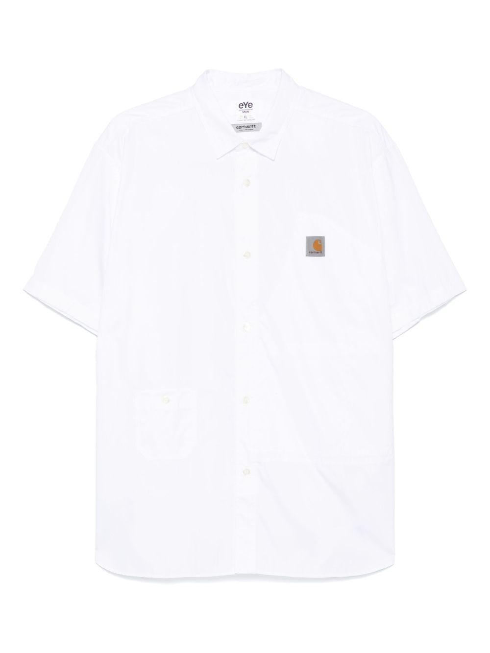 Camicia con logo in bianco Junya Watanabe MAN x Carhartt - uomo 