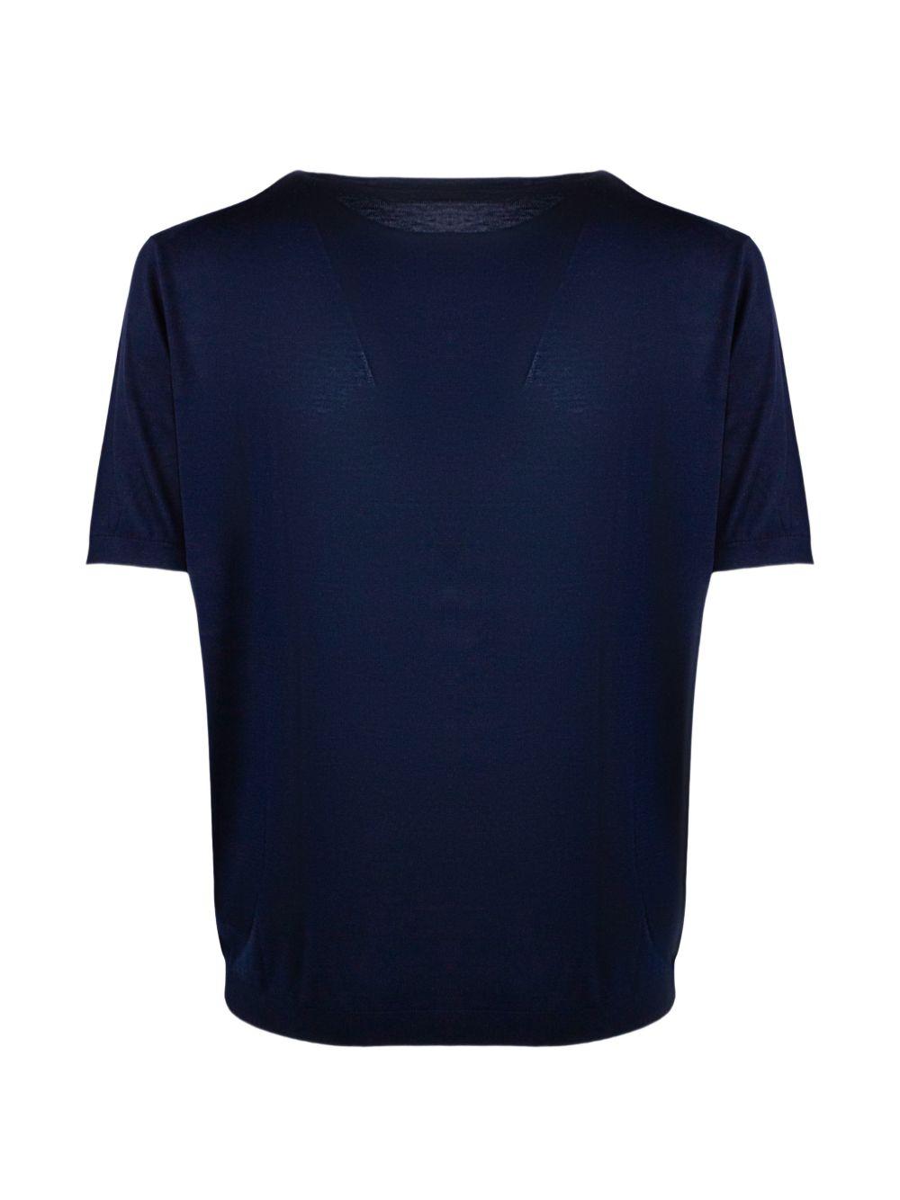 T-shirt a maniche corte in blu Kangra - uomo 
