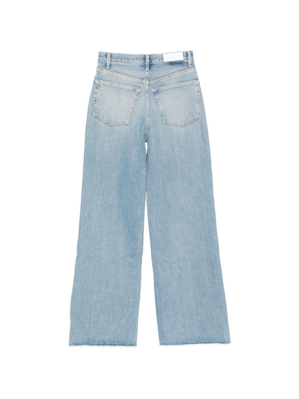Jeans anni '70 a vita alta e gamba larga in celeste Re/done - donna 