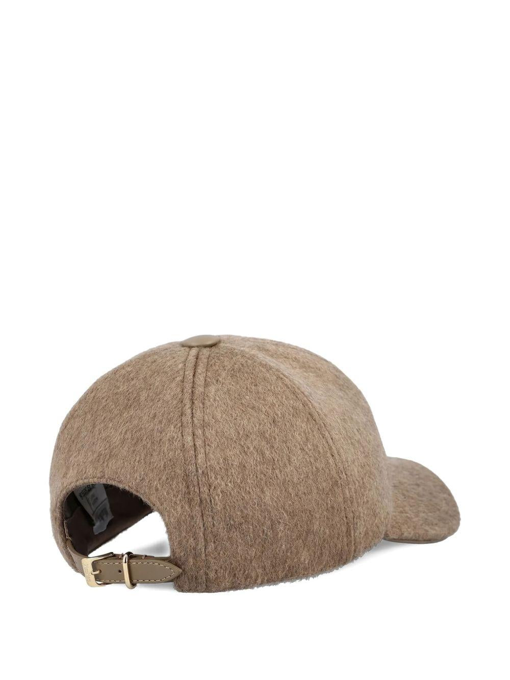 Cappello con targa e logo in marrone Maxmara - donna 