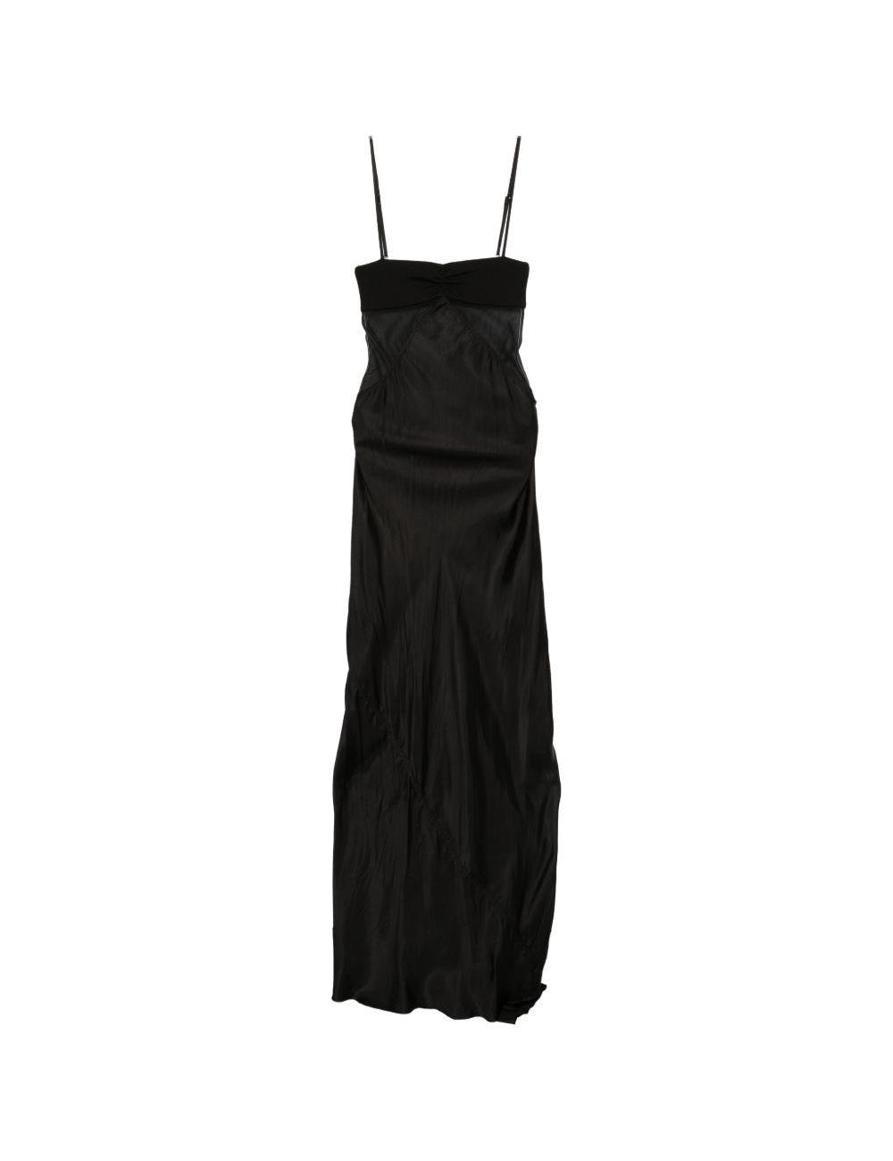 Abito combo slip in nero Rick Owens - donna 