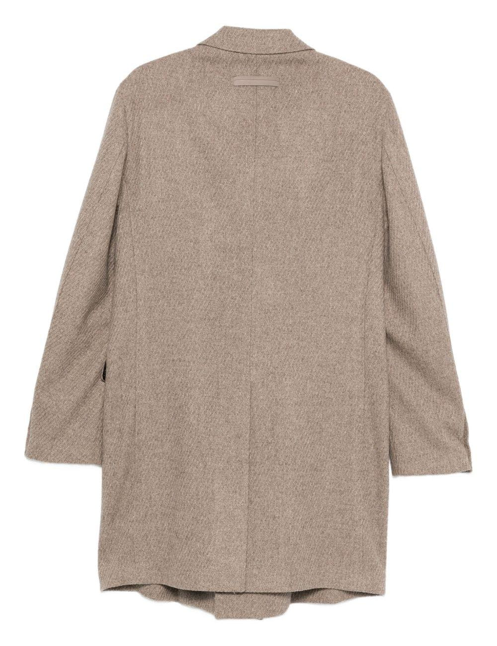 Cappotto doppiopetto in beige Zegna - uomo 