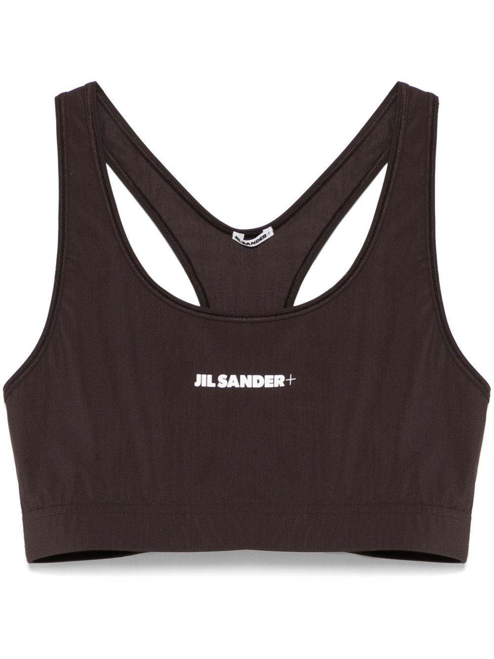 Reggiseno sportivo con logo in marrone Jil Sander - donna 