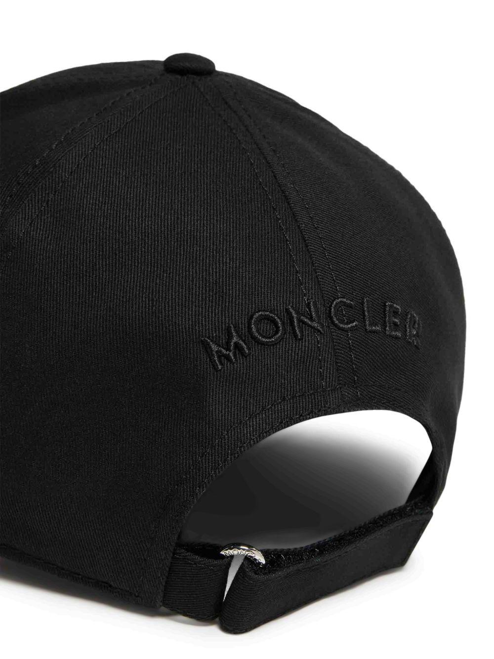 Cappello da baseball con applicazione logo in nero Moncler - uomo 
