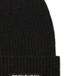 Berretto a coste con logo in nero Tory Burch - donna 