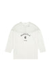 Women's Mm6 Maison Margiela white long-sleeved T-shirt with transparent detail
