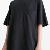 T-shirt girocollo con tasca applicata in nero Lemaire - uomo 