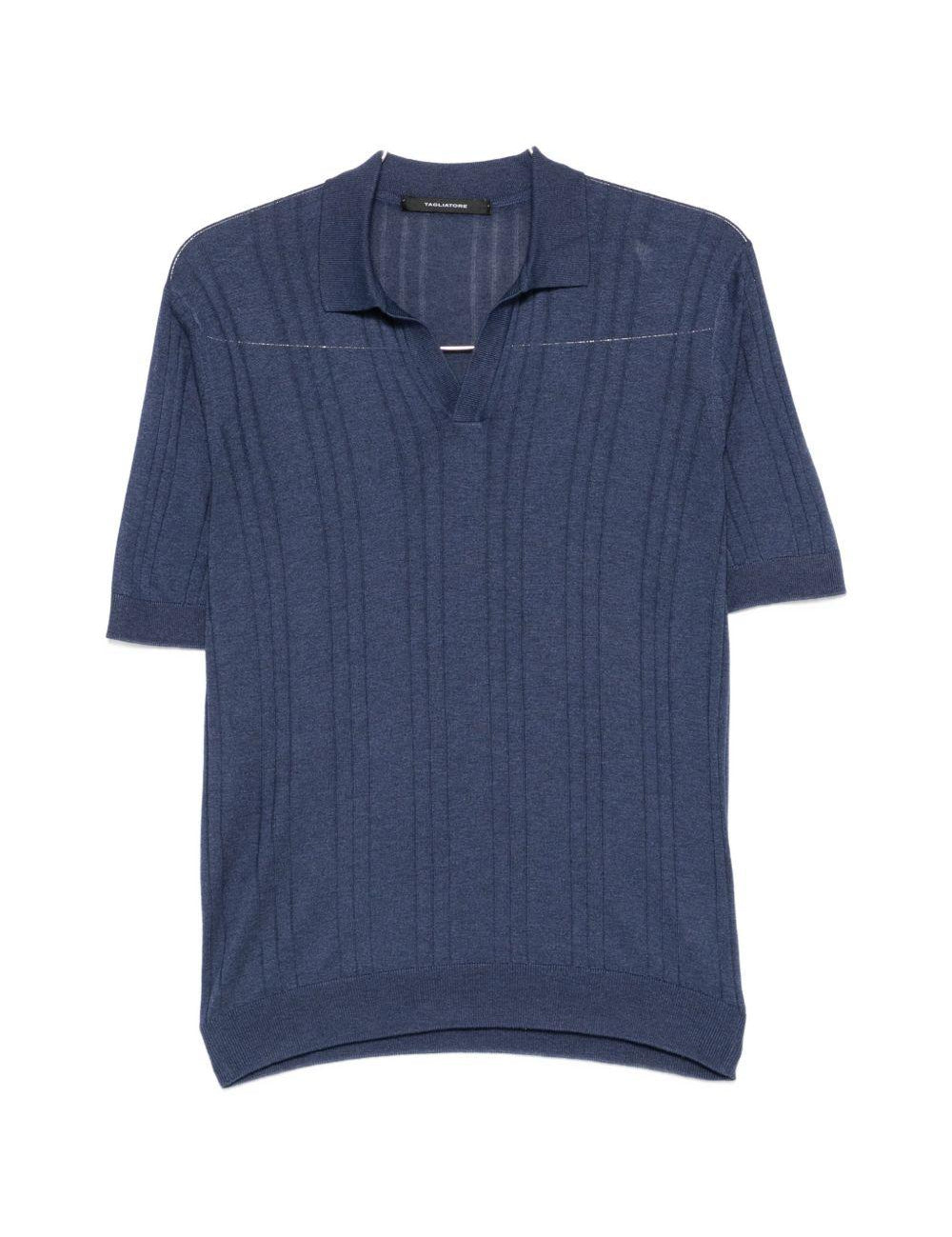 Polo a maniche corte darnel in blu Tagliatore - uomo 