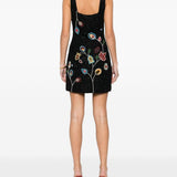 Abito mini con perline in nero Staud - donna 