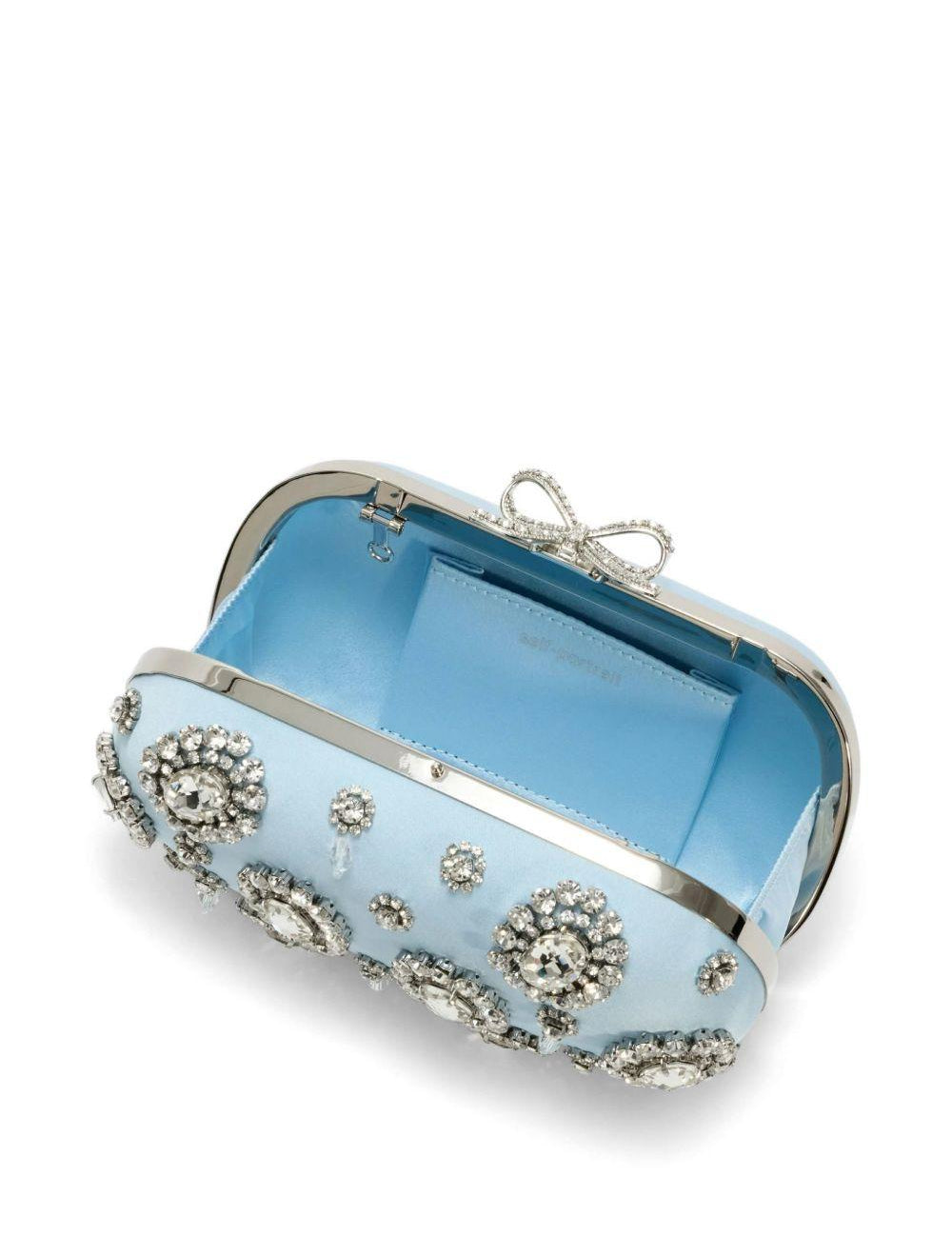 Clutch con decorazione in azzurro Self-Portrait - donna 