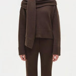 Maglione con dettaglio foulard in marrone Simkhai - donna 
