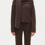 Maglione con dettaglio foulard in marrone Simkhai - donna 
