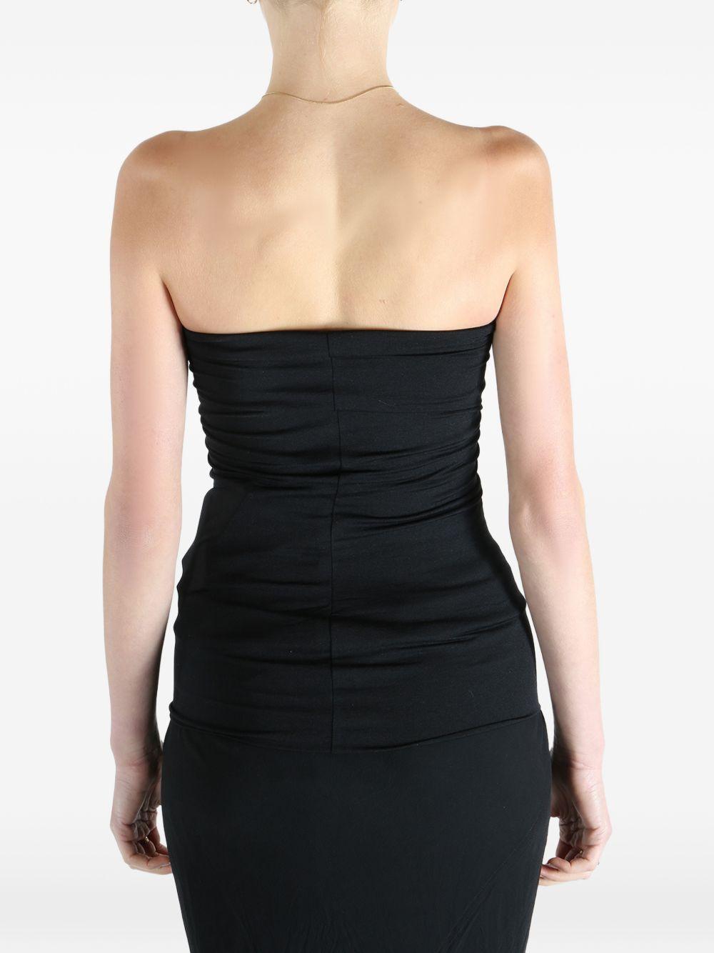 Top a tubino con cut-out in nero Rick owens - donna 