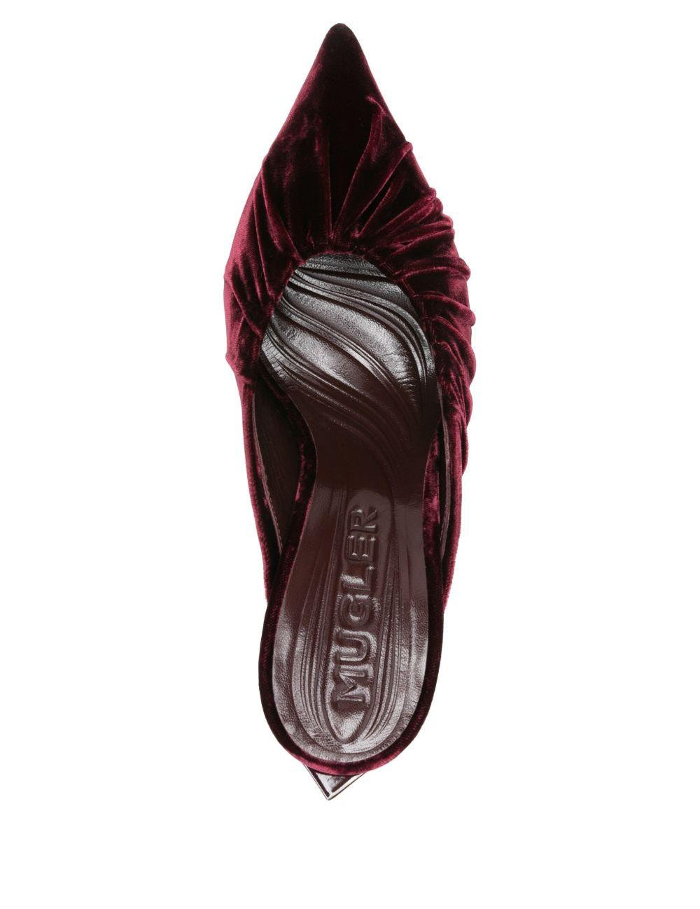 Mules con ruches in bordeaux Mugler - donna 