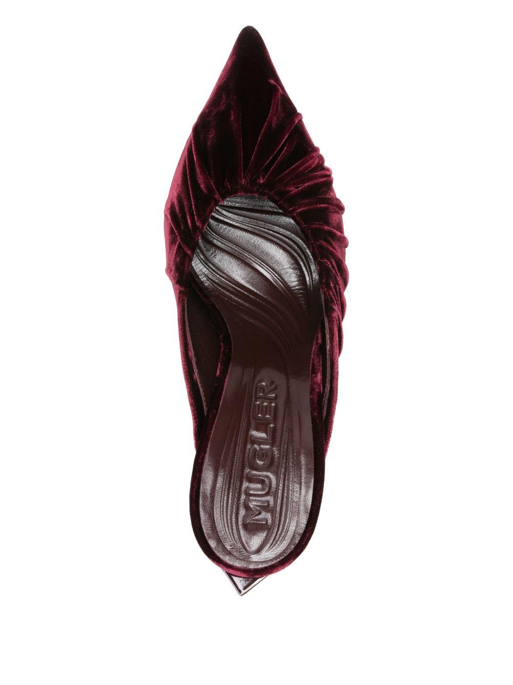 Mules con ruches in bordeaux Mugler - donna 