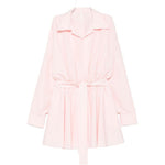 Mini abito svasato con cintura in rosa Norma kamali - donna 