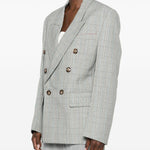 Blazer doppiopetto in grigio Victoria beckham - donna 