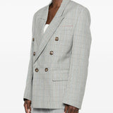 Blazer doppiopetto in grigio Victoria beckham - donna 