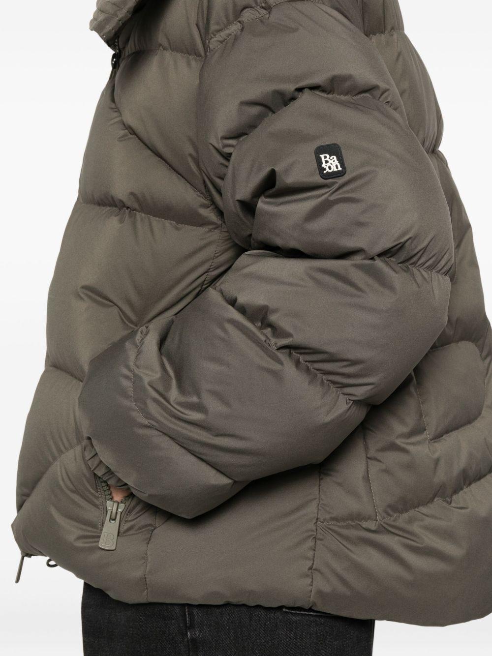 Giacca imbottita con chiusura a zip in verde Bacon - donna 