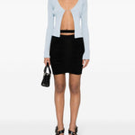 Gonna drappeggiata in nero - donna 