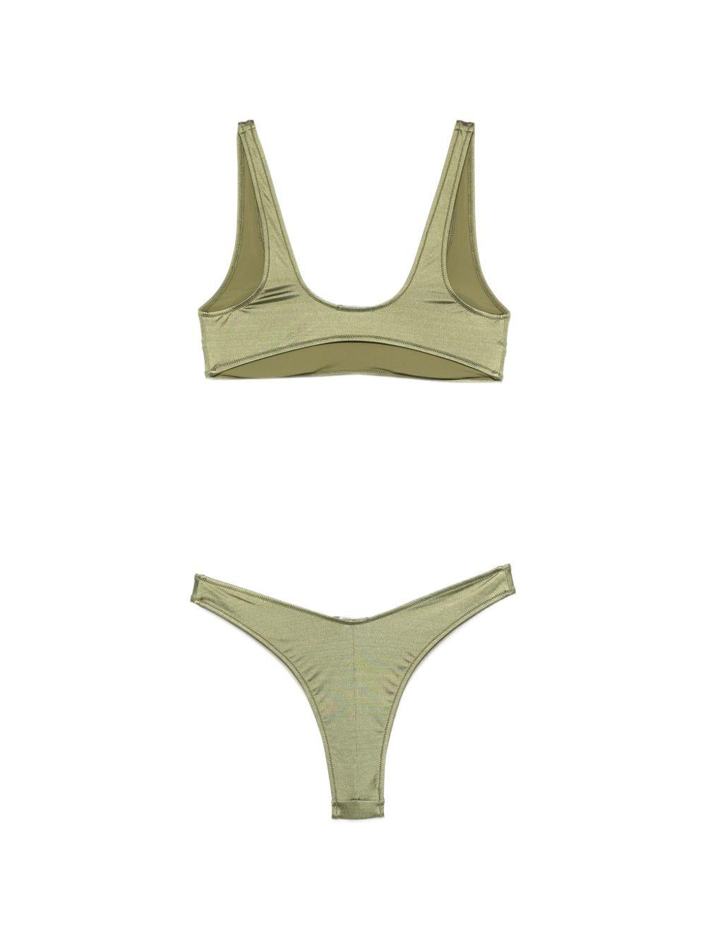 Bikini con finitura metallica in verde Venuja - donna 