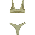 Bikini con finitura metallica in verde Venuja - donna 
