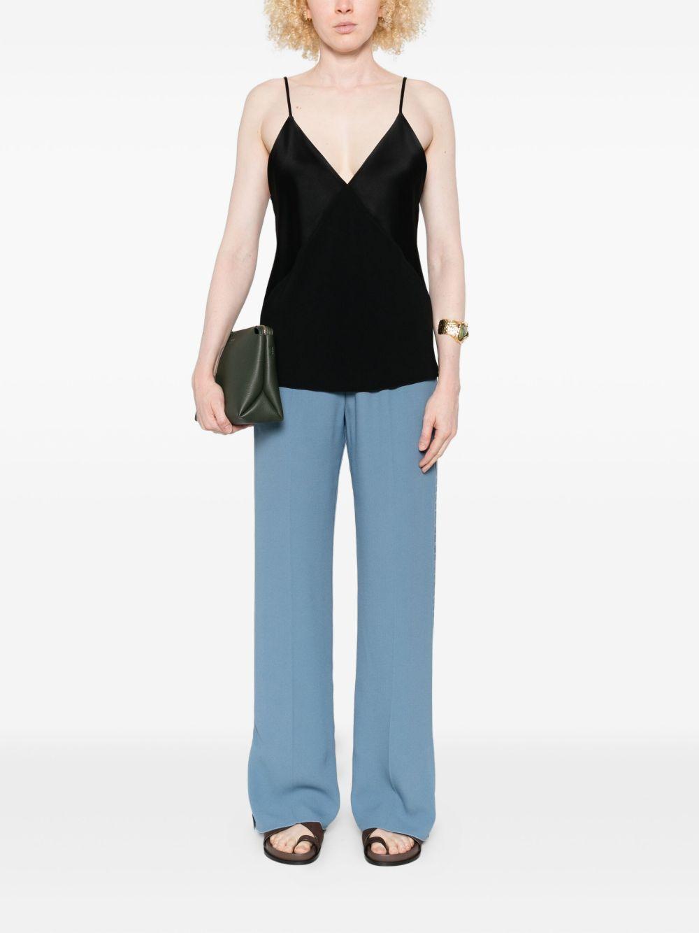 Top con scollo a v in nero Forte forte - donna 