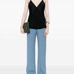 Top con scollo a v in nero Forte forte - donna 
