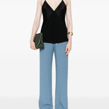 Top con scollo a v in nero Forte forte - donna 